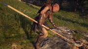 Kassandra wielding the spear