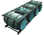 Several kegs of rum