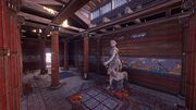 The interior of the temple