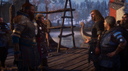 Harald offering an alliance to Sigurd and Eivor