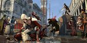 The Smuggler assassinating the Noble, with another Smuggler shooting the other Noble