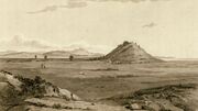 An engraving of the tumulus by Edward Dodwell