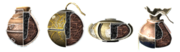 Various caltrop bombs