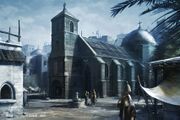 Concept art of a church in Acre