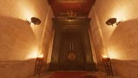 The entrance to the sarcophagus' chamber