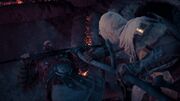 Bayek threatening Diovicos