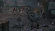 Ezio poisoning a Byzantine soldier