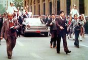 Pinochet at a parade in 1982