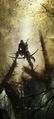Concept art of Ratonhnhaké:ton on the hunt
