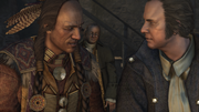 Adams and Kanen'tó:kon conversing