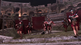 Ezio carrying Pietro off the stage.