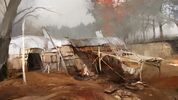 Concept art of a Mohawk hut.
