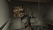 Ezio moving towards the secret passage