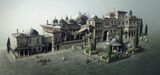 Rich district of Constantinople concept art by Olivier Martin.