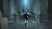 Altaïr traversing the Archive