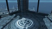 The location of the Glyph in the Campanile's belfry