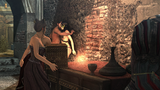 Claudia's courtesans retrieving the money.
