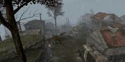 Fort St-Mathieu amidst rainfall