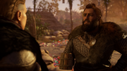 Brothir inviting Eivor for an archery challenge