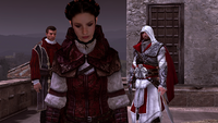 Claudia Auditore about to perform her leap of faith.