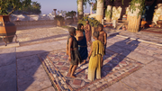 Sokrates debating with the Delians