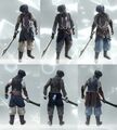 The Guardian's customization options, viewed from the front and back