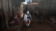 Ezio following Machiavelli through Rome