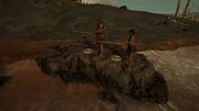 Eurylochos and Polyphemos fishing