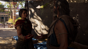 Kassandra handing the antidote to Barnabas