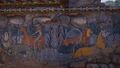 A Minoan mural featuring a griffin, lions and antelopes