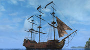 The Queen Anne's Revenge docked