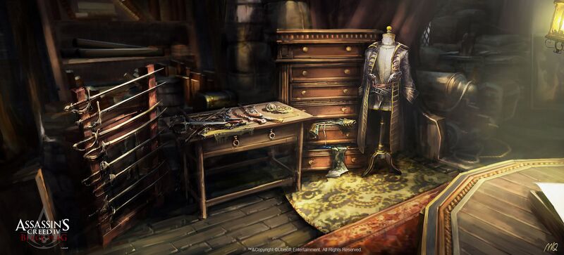 File:Assassin's Creed IV Black Flag -Jackdaw - Design- Captain's quarter mannequin design by max qin.jpg