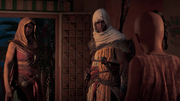 Bayek and Tahira met a child who was afraid to return home alone