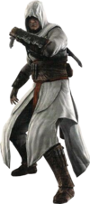 The Altaïr costume in Metal Gear Solid 4.