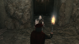Ezio and Leonardo exploring the catacombs.