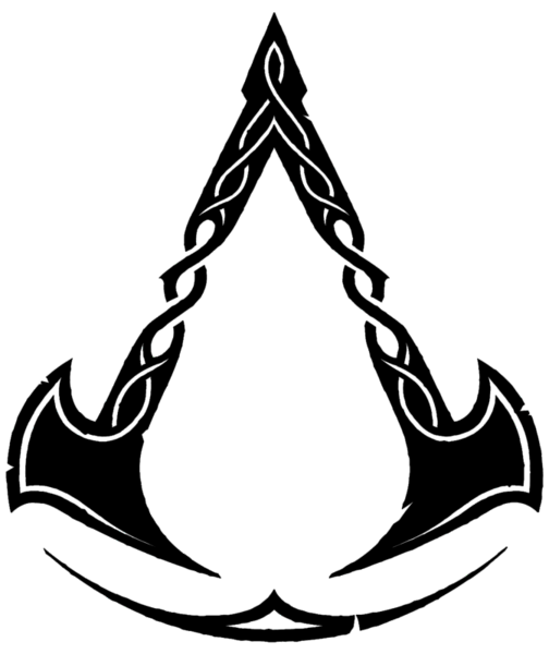 File:Assassin's Creed Valhalla logo (black).png