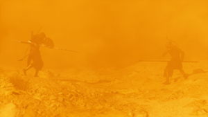 ACO Bayek fighting Iron Bull in sandstorm.png
