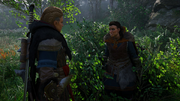 Eivor meeting with Soma near Crawleah