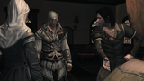 Antonio blaming Ezio for the courtesan's death.
