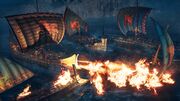 The Adrestia fighting Persian ships