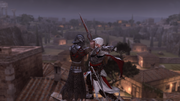 Ezio assassinating the second arquebusier