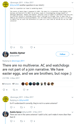 Aymar Azaizia refutes Watch Dogs ties to Assassin's Creed.png