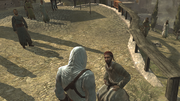 Altaïr interrogating Masun