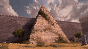 Pyramid of Cestius in Rome, during the Renaissance
