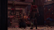 Kassandra confronting Barnabas after defeating his illusions