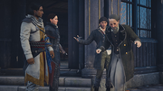 Henry and the twins running into Dickens