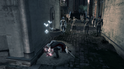 Ezio stealing the suits of armor