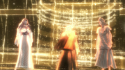 Jupiter, Minerva and Juno seen in a hologram of the Grand Temple