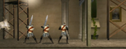 Guards advancing to engage Ezio