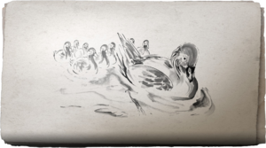 ACSH Sumi-E Mother and Ducklings.png